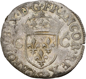 Charles IX, douzain aux 2 C 1er type, 1573 Troyes