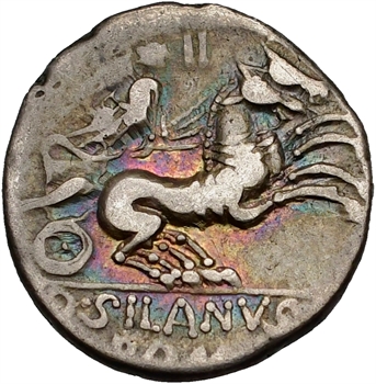 Junia, denier, Rome, 91 av. J.-C.