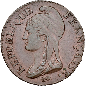 Directoire, 5 centimes petit module, An 4 Limoges