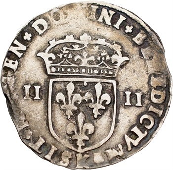 Henri IV, quart d&rsquo;écu, croix feuillue de face, 1596 Bordeaux