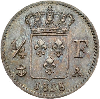 Charles X, 1/4 de franc, 1828 Paris