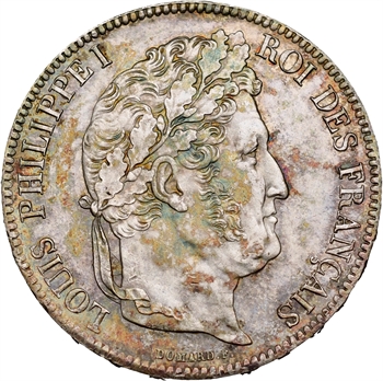 Louis-Philippe Ier, 5 francs IIe type Domard, 1837 Paris PROOFLIKE