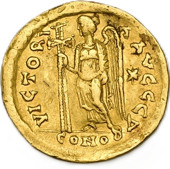 Zénon, solidus, Constantinople, 3ème officine, 476-491