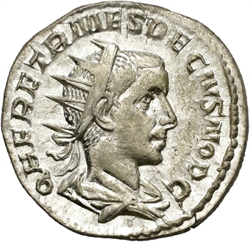 Hérennius Etruscus, antoninien, Rome, 250