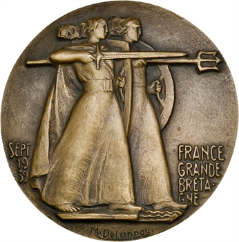 Delannoy (M.) : la France et la Grande-Bretagne, fonte, 1939