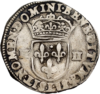 Henri IV, quart d&rsquo;écu, croix feuillue de face, 1606 Bayonne