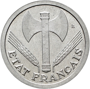 État Français, essai de 2 francs francisque, 1943 Paris