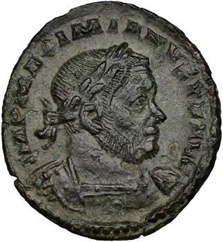 Maximien Hercule, quart de follis, Trèves, 307-308