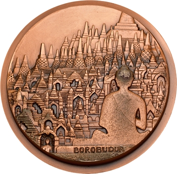 Ve République, le temple d’Borobudur (Indonésie), par Thérèse Dufresne, N° 52/100, 1983 Paris