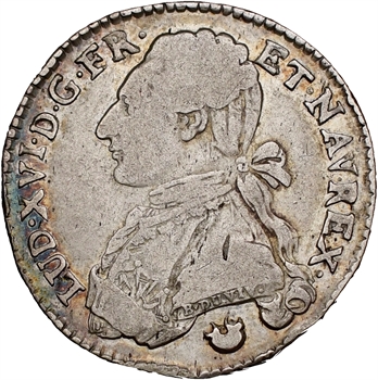 Louis XVI, cinquième d’écu aux rameaux d’olivier, 1779 Perpignan
