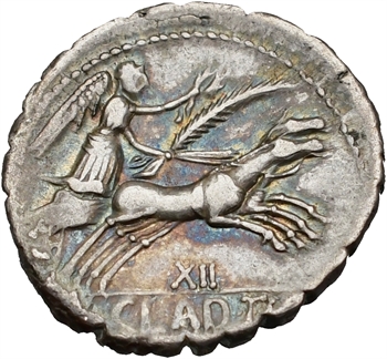 Claudia, denier serratus, Rome, 79 av. J.-C.