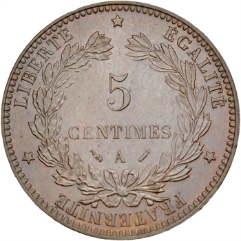 IIIe République, 5 centimes Cérès, 1894 Paris
