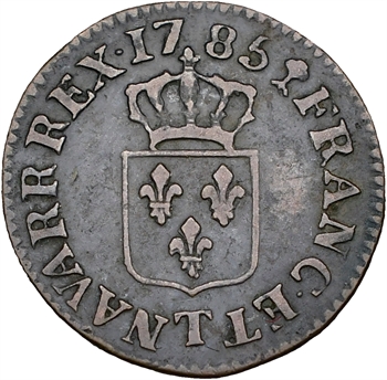 Louis XVI, liard de bronze, 1785 Nantes