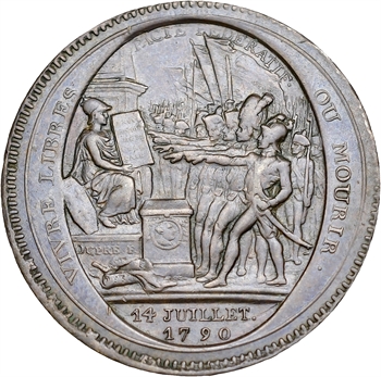 Constitution, 5 sols de Monneron au serment, An IV, 1792 Birmingham
