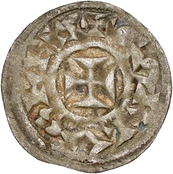 Poitou (comté de), au type de Charles le Simple, obole immobilisée, Melle