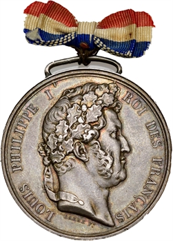 Louis-Philippe Ier, récompense pour actes de dévouement, 1839 Paris
