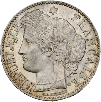 IIIe République, 2 francs Cérès, 1871 Paris (grand A)