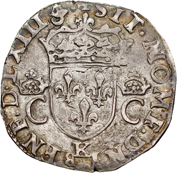 Charles IX, teston, 1563 Bordeaux variété CAROLS