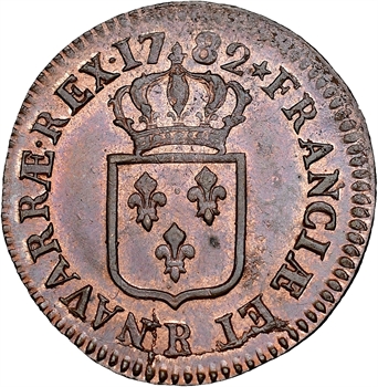 Louis XVI, sol de bronze, 1782 Orléans