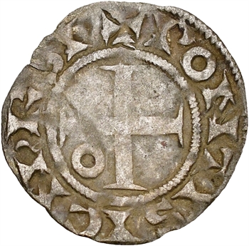 Louis VI, denier 6e type, Pontoise