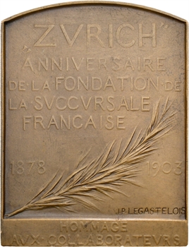 Lagastelois (J.-P.) : 25 ans de la compagnie d&rsquo;assurances Zurich, 1878-1903 Paris