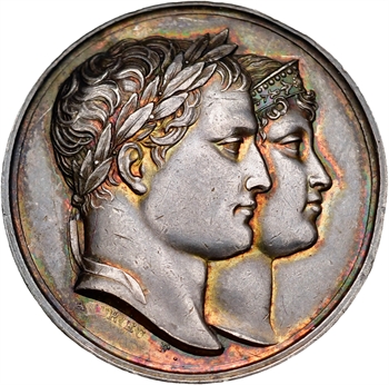 Premier Empire, mariage avec Marie-Louise, transformée en médaille de mariage, 1810 (1813) Paris