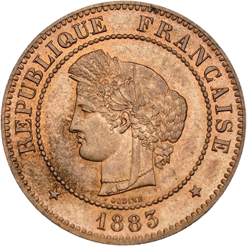 IIIe République, 5 centimes Cérès, 1883 Paris