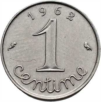 Ve République, 1 centime épi avec rebord, 1962 Paris