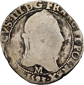 Henri III, demi-franc au col plat, 1593 Toulouse