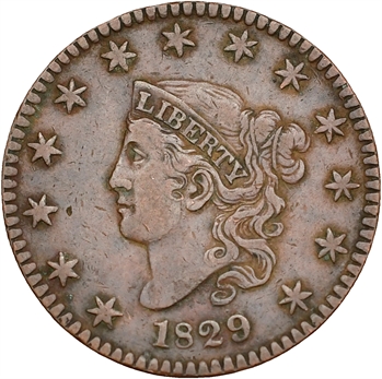 États-Unis, cent Matron Head, 1829 Philadelphie