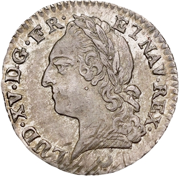 Louis XV, dixième d’écu à la vieille tête, 1773 Metz