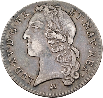 Louis XV, cinquième d&rsquo;écu au bandeau, 1742 Rouen