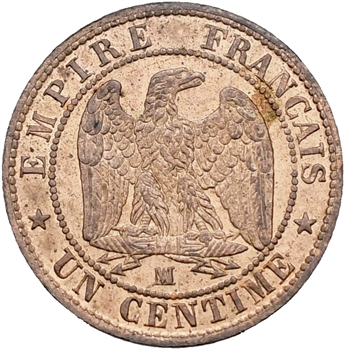 Second Empire, un centime tête nue, 1853 Marseille