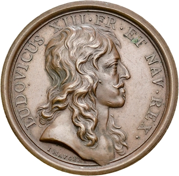 Louis XIII, la naissance du Dauphin (Louis XIV), par Mauger, 1638 Paris