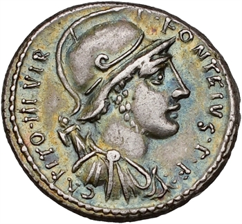 Fonteia, denier, Rome, 55-54 av. J.-C.