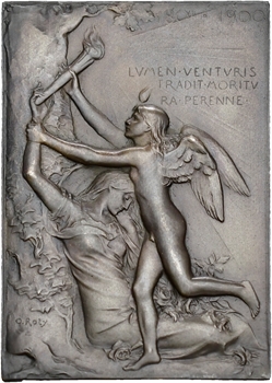 Roty (L.-O.) : Plaque de l’Exposition Universelle, 1900 Paris