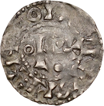 Louis VI, denier 3e type, Étampes