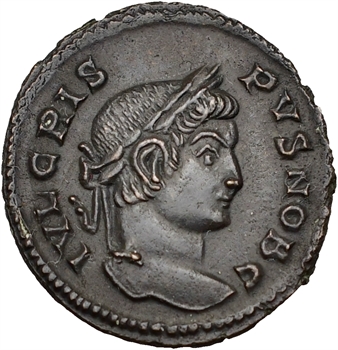 Crispus, nummus, Lyon, 323