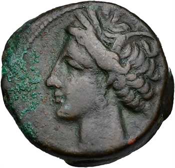 Zeugitane, moyen bronze, Carthage, 300-264 av. J.-C.