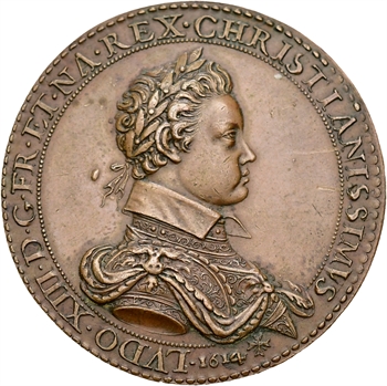 Louis XIII et Marie de Médicis, 1614 (refrappe XIXe s.)