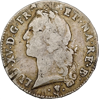 Louis XV, écu au bandeau du Béarn, 1754 Pau