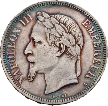 Second Empire, 5 francs tête laurée, 1861 Paris