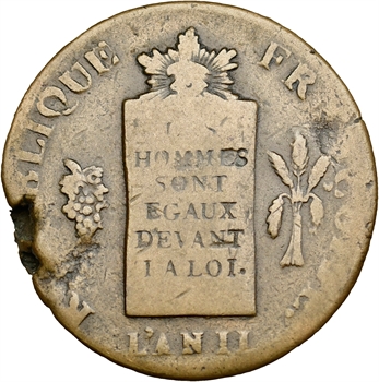 Convention, deux sols aux balances, 1793 Rouen