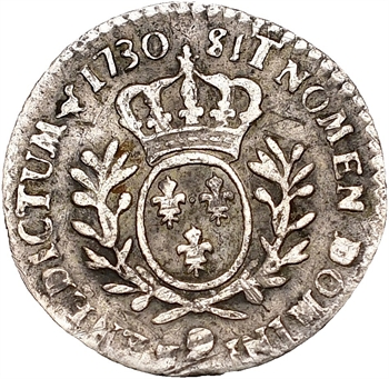 Louis XV, vingtième d&rsquo;écu aux branches d&rsquo;olivier, 1730 Rennes
