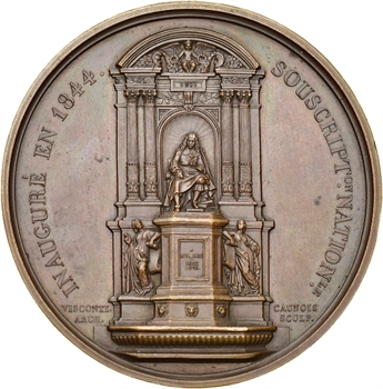 Louis-Philippe Ier, inauguration de la fontaine Molière, par Caunois, 1844 Paris