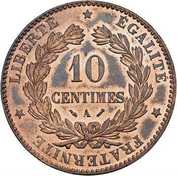 IIIe République, 10 centimes Cérès, 1884 Paris