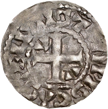 Louis VI, denier 3e type, Étampes