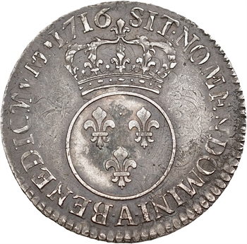 Louis XV, demi-écu dit Vertugadin, 1716 Paris