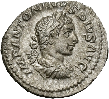 Élagabale, denier, Rome, 221