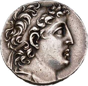 Syrie, Démétrios II Nicator, tétradrachme, Tyr, SE 185 (128-127 av. J.-C.)